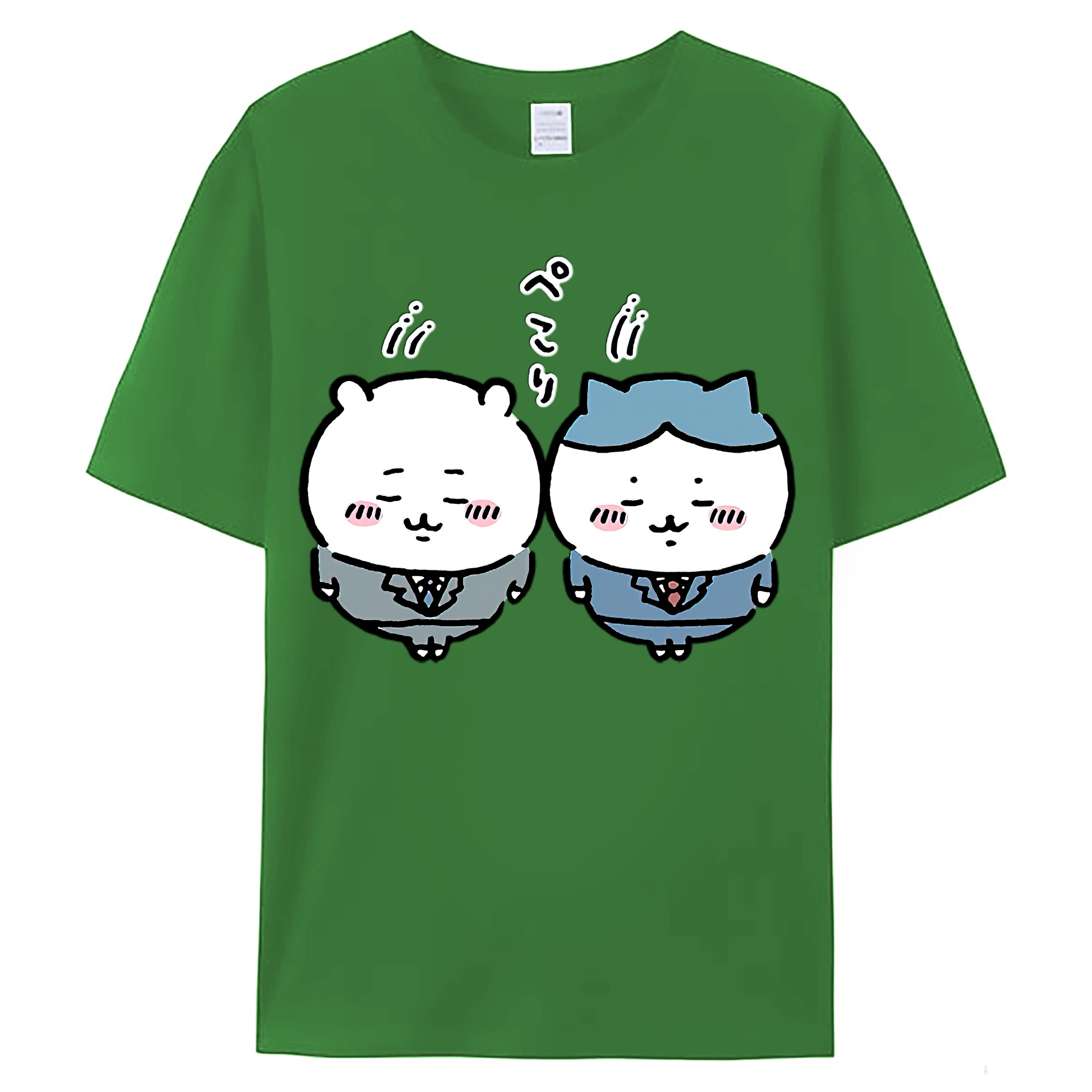 （画像用） ちいかわ ハチワレ Chii-kawa hachiware レディースカジュアルプリントTシャツ（綿100％）